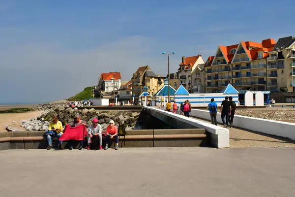 stock image Wimereux; France - may 10 2024 : the seaside resort city