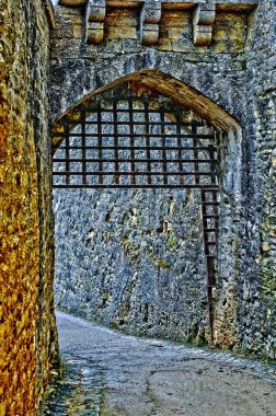 Beynac et Cazenac, France - august 18 2016 : the historical old castle built in the 12th century clipart