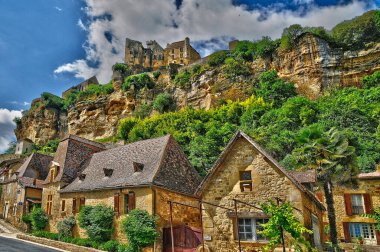 Beynac et Cazenac, France - august 18 2016 : the old village clipart