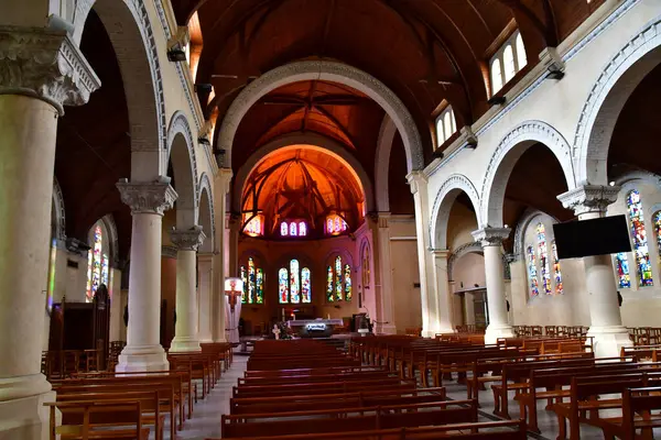 stock image Le Touquet Paris Plage; France - april 20 2024 : the Sainte Jeanne d Arc church