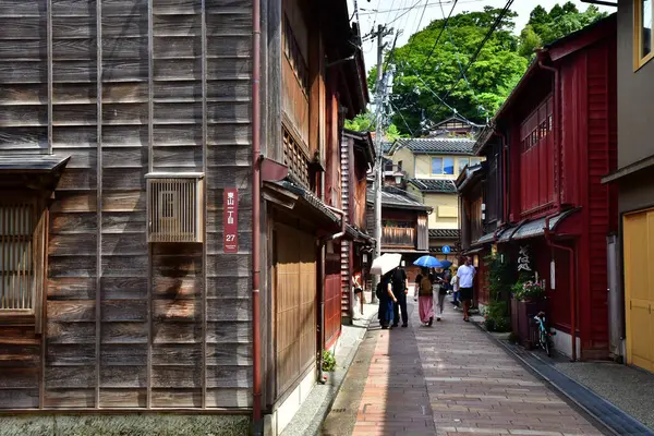 stock image Kanazawa; Japan - august 22 2024 : Higashi Chaya, the geisha district