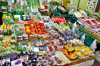 Kanazawa; Japan - august 22 2024 : the Omicho Ishiba market, in operation since 1721 clipart