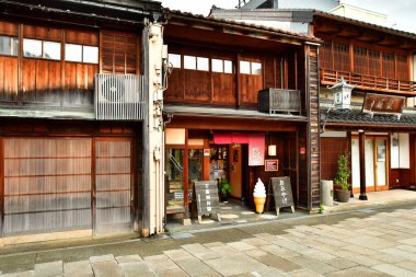 Kanazawa; Japan - august 22 2024 : the Nishi Chaya district clipart