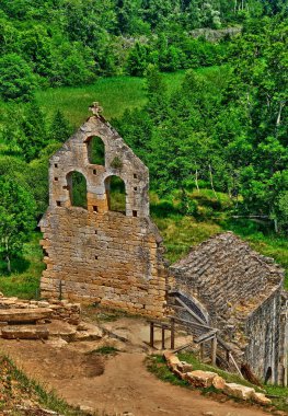 Les Eyzies, France - august 18 2024 : the castle of Commarque clipart