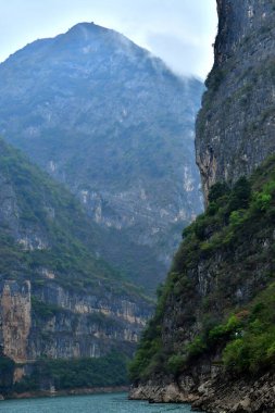 Hubei province; China - november 6 2024 : the Three Gorges between Chongqing and Yichang city clipart