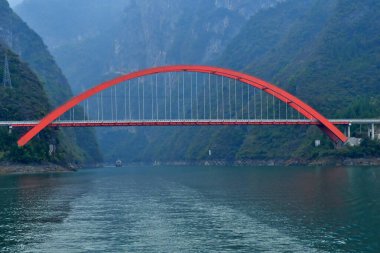 Hubei province; China - november 6 2024 : the Three Gorges between Chongqing and Yichang city clipart