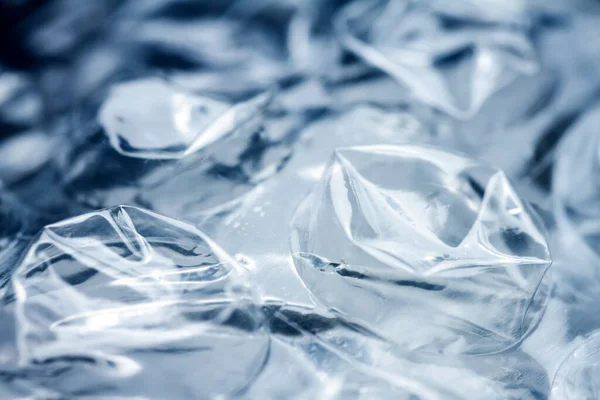 Extrém Makró Műanyag Buborékfólia Textúrával Szelektív Puha Fókusz Sekély Mélységélesség — Stock Fotó