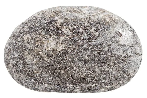 白い背景に孤立した灰色の小石のトップビュー — ストック写真