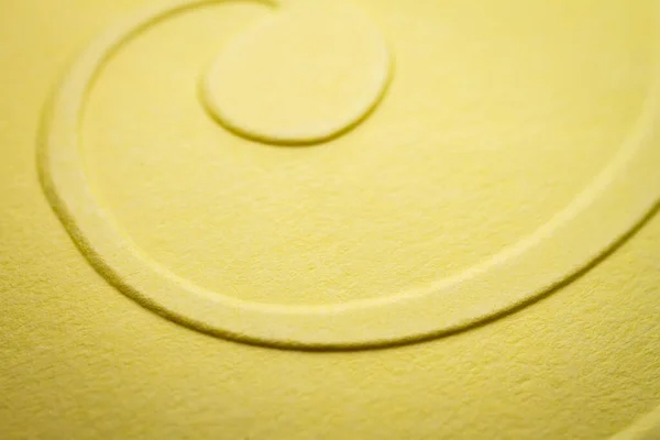 Extreme Macro Embossed Yellow Paper Selective Focus Shallow Depth Field —  Fotos de Stock
