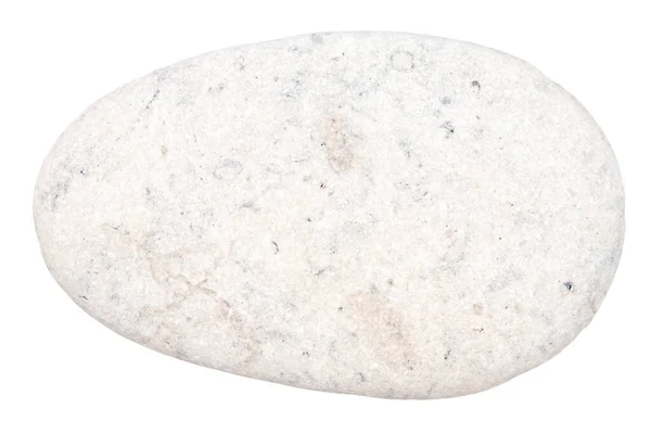 Top View Single Gray Pebble Isolated White Background — Stock Photo, Image