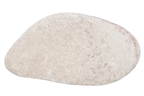 Beyaz Arkaplanda Izole Edilmiş Tek Pembe Çakıl Taşının Üst Görünümü — Stok fotoğraf