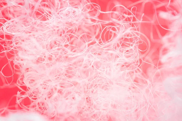 Extrem Makro Polyester Stabil Fiber Röd Bakgrund Selektivt Fokus Kort — Stockfoto