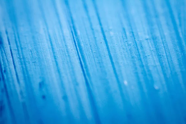 Extremo Close Textura Tinta Acrílica Azul Mostrando Pinceladas Foco Seletivo — Fotografia de Stock
