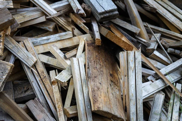 Pile Old Timber Wood Backyard Sawn Old Boards Firewood — Stock Photo, Image