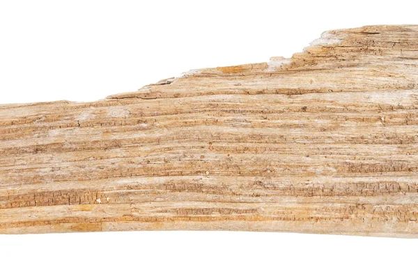 Part Driftwood Isolated White Background — Stock Photo, Image