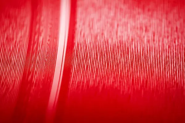 Macro Shot Vinyle Rouge Surface Vieux Disque Vinyle Profondeur Champ — Photo