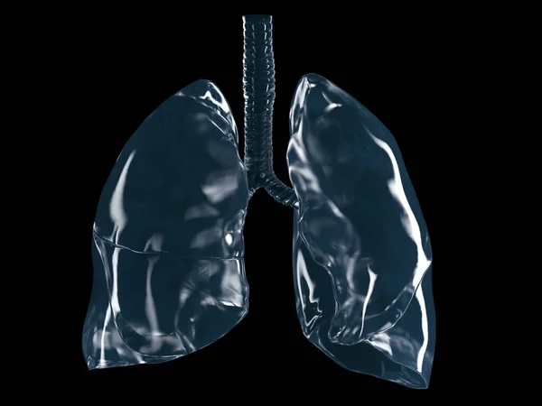 Lungs Black Background Illustration — Stock Photo, Image