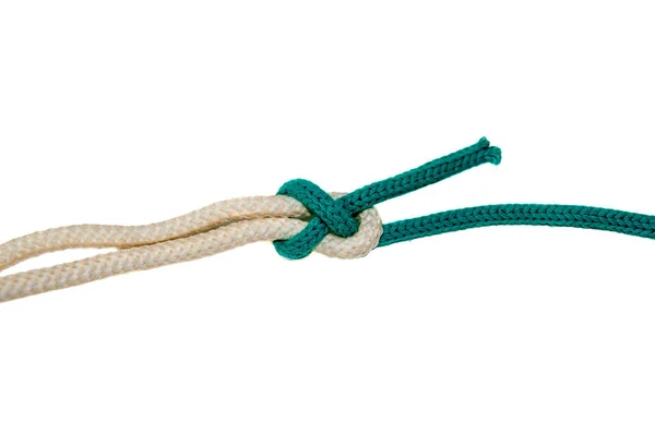 Sheet Bend Knot Joining Two Ropes Unequal Size — Stock Photo, Image