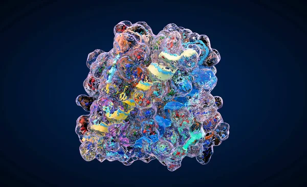 Ilustrasi Abstrak Berwarna Warni Protein — Stok Foto