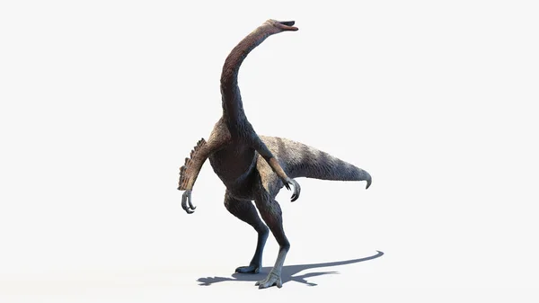在白色背景下孤立的Ornithomimus — 图库照片