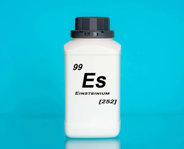Δοχείο Του Χημικού Στοιχείου Einsteinium — Φωτογραφία Αρχείου