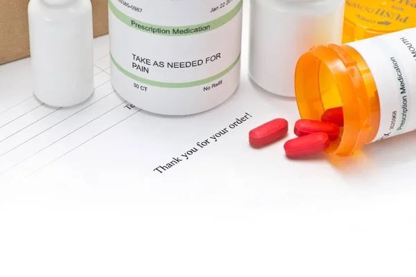 Mail Order Medications Invoice — Stock Photo, Image