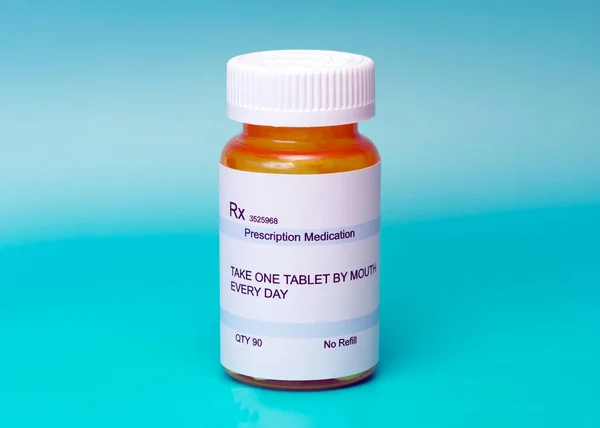 Receptbelagd Medicin Liten Flaska — Stockfoto