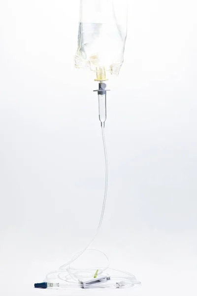 Intraveneuze Druppelkamer Buis Zak Met Oplossing — Stockfoto