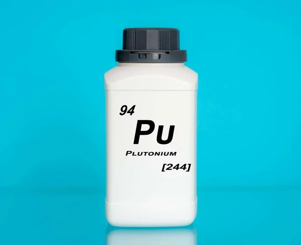 Envase Del Elemento Químico Plutonio — Foto de Stock