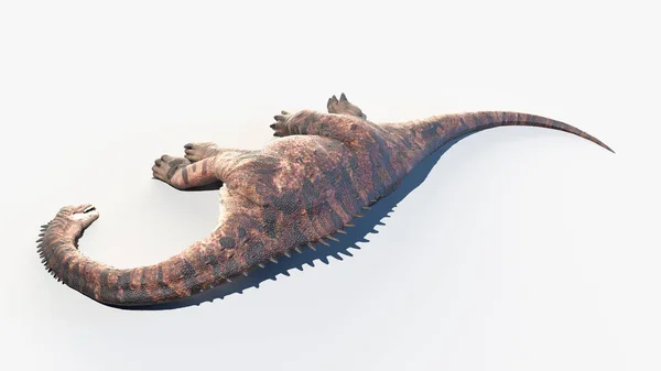 白い背景に孤立したエウロパサウルス イラスト — ストック写真