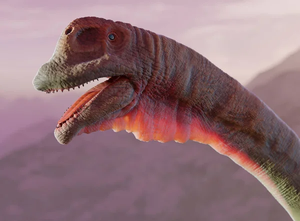 Mamenchisaurus Dinoszaurusz Fejének Grafikája — Stock Fotó