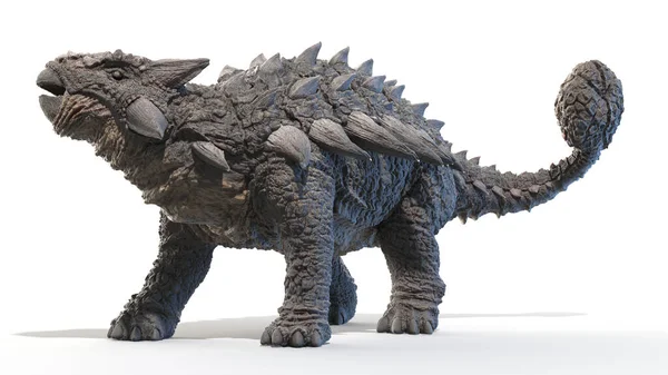Ankylosaurus Isolerad Vit Bakgrund Illustration — Stockfoto