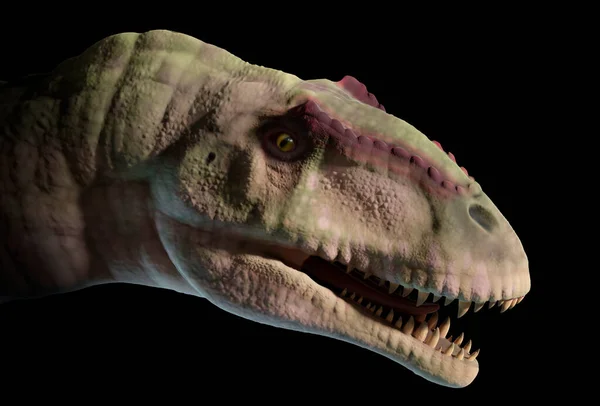 Obra Arte Cabeça Dinossauro Terópode Giganotosaurus Carolinii Este Predador Ápice — Fotografia de Stock