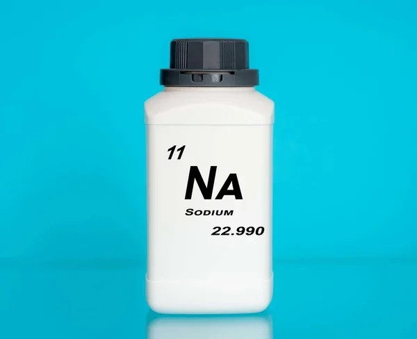 Behållare Det Kemiska Grundämnet Natrium — Stockfoto