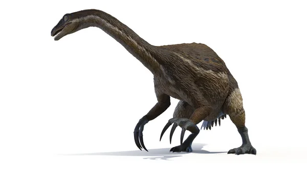 Therizinosaurus Izolált Fehér Alapon Illusztráció — Stock Fotó
