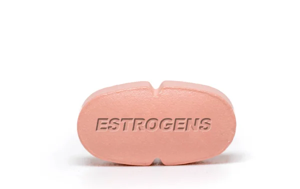 Comprimido Estrogénio Imagem Conceptual — Fotografia de Stock
