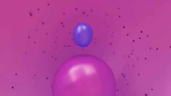 Слияние Генетического Материала Сперматозоидов Синий Яйцеклеток Розовый Концептуальная Иллюстрация — стоковое фото
