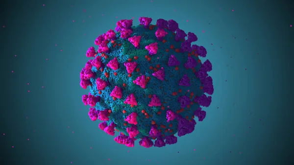 Σωματίδια Του Coronavirus Απεικόνιση Sars Cov Είναι Ένας Ιός Rna — Φωτογραφία Αρχείου