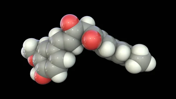 Curcumin Molekylär Modell Huvudcurcuminoid Den Indiska Krydda Gurkmeja Det Används — Stockfoto
