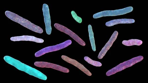 Tuberculose Bactérienne Illustration Par Ordinateur Bactérie Mycobacterium Tuberculosis Bactérie Gram — Photo