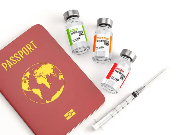 Vacciner För Resor Illustration — Stockfoto