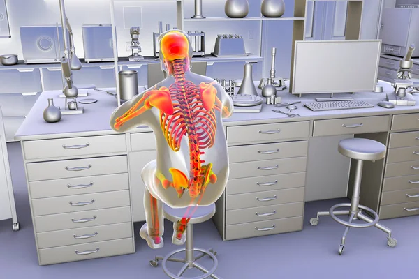 Work Related Musculoskeletal Disorders Laboratory Workers Conceptual Computer Illustration Showing — Stock Photo, Image