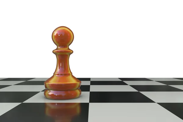 チェスボード上のポンド コンピュータのイラスト — ストック写真