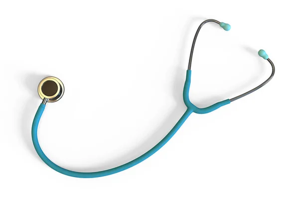 Stethoscoop Geïsoleerd Witte Achtergrond Computer Illustratie — Stockfoto