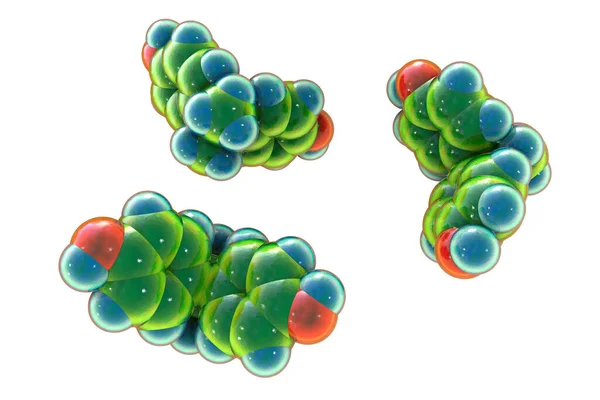 Бисфенол Bpa Молекулярная Модель Bpa Является Органическим Соединением Используемым Изготовления — стоковое фото