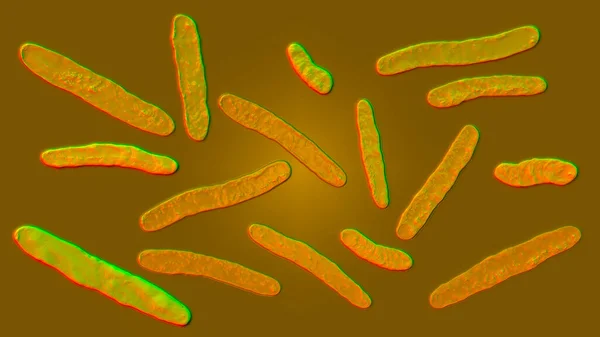 Bacterias Tuberculosis Ilustración Por Computadora Bacteria Mycobacterium Tuberculosis Bacteria Gram — Foto de Stock