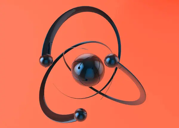 原子模型 概念図 — ストック写真