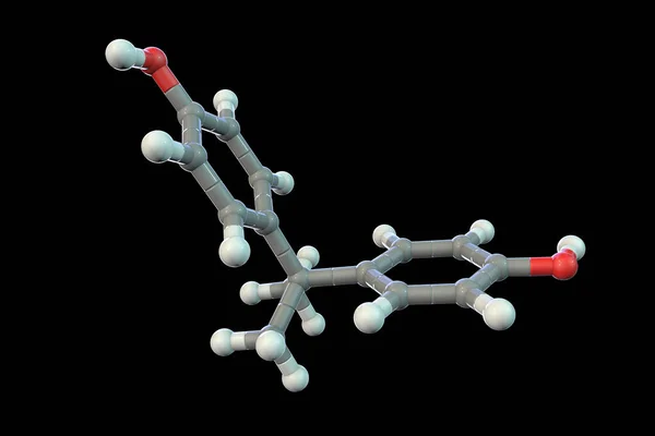 Bisfenol Bpa Modelo Molecular — Foto de Stock