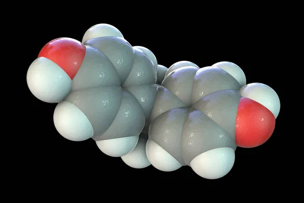 Бисфенол Bpa Молекулярная Модель — стоковое фото