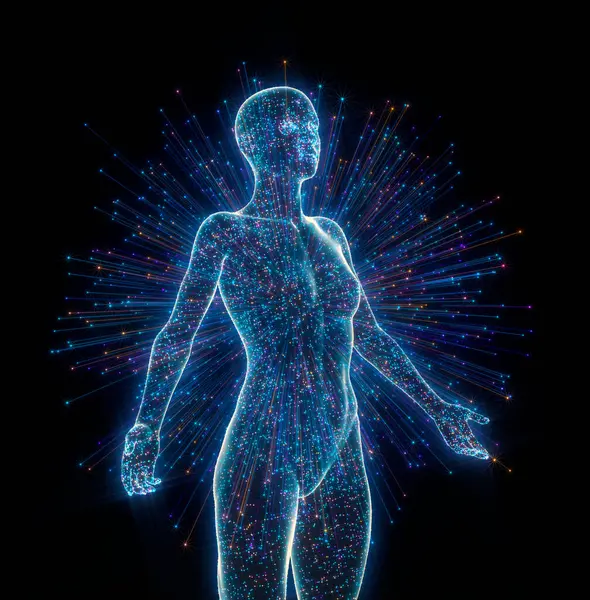 Electrome Conceptual Illustration Electrome Totality Currents Body Every Cell Body — Stock Photo, Image